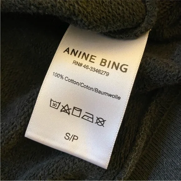 Anine Bing Revolution Washed Charcoal Sweatshirt - Picture 7 of 10
